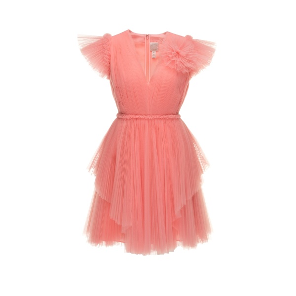 Dries Van Noten Pia Dress in Pink Quartz Tulle