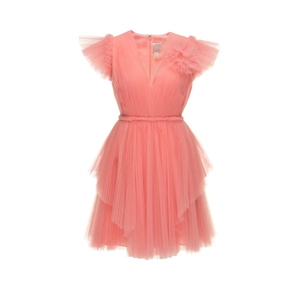 Dries Van Noten Pia Dress in Pink Quartz Tulle