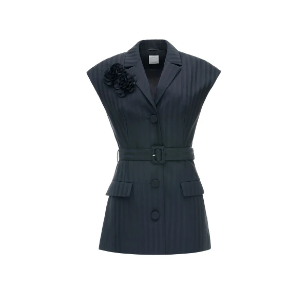 Pia Jacket in Black Tailoring