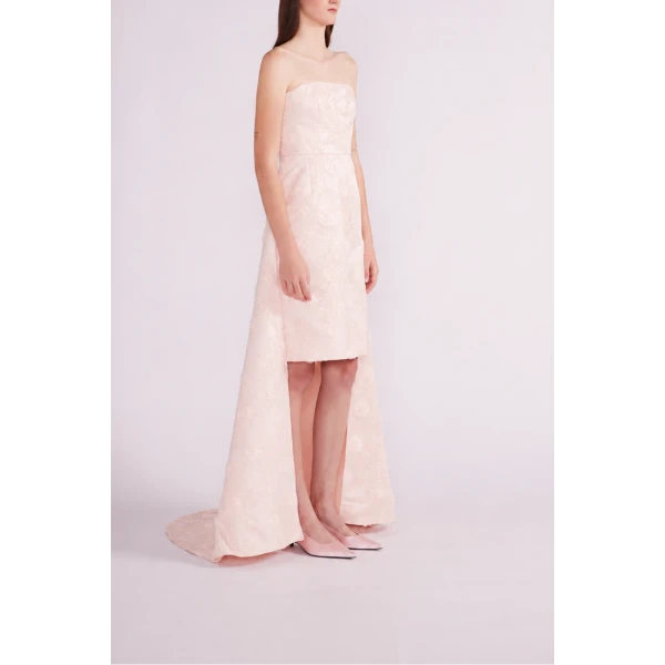 Raven Gown in Pink Duchesse - Image 4