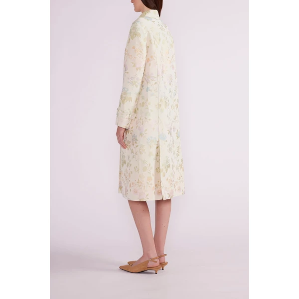 Reina Coat in Ivory Multi Jacquard - Image 5