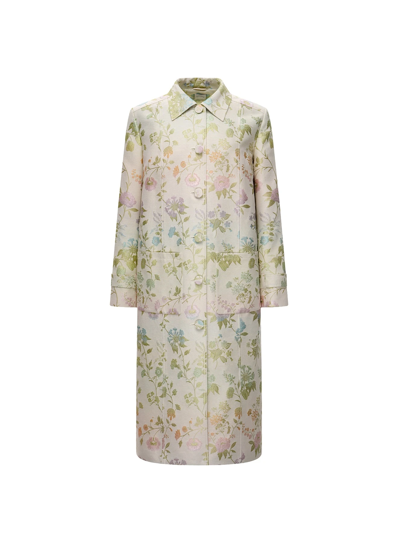 Dries Van Noten Reina Coat in Ivory Multi Jacquard | | Luxury Shoes Dries Van Noten Reina Coat in Ivory Multi Jacquard