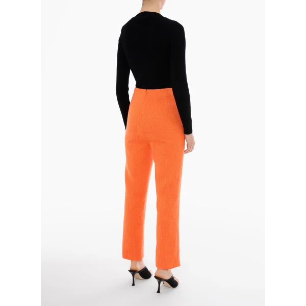 Renata Trousers in Bright Orange Tweed - Image 4