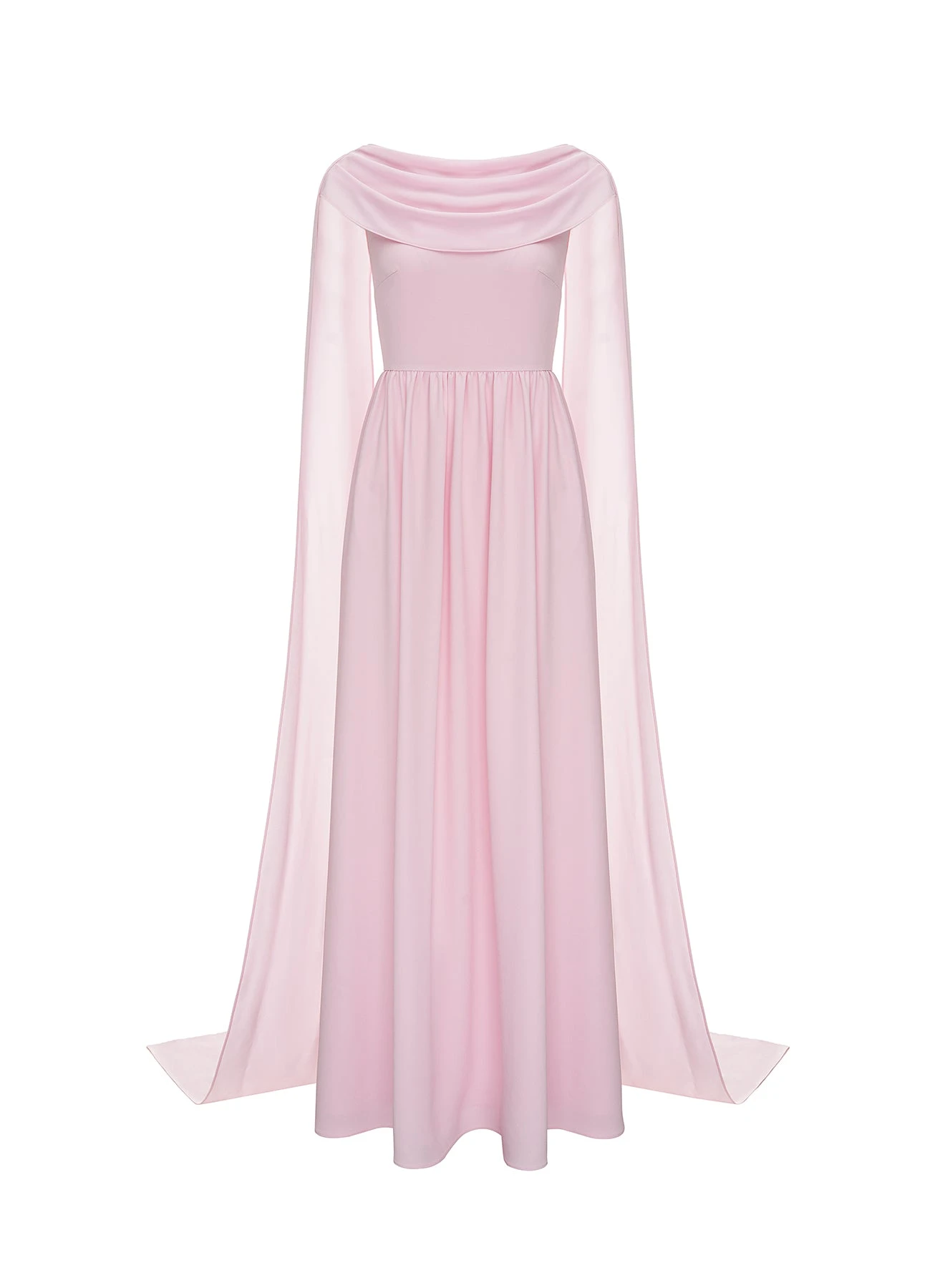 Dries Van Noten Rosalind Gown in Pink Sable | Evening Gowns | Luxury Shoes Dries Van Noten Rosalind Gown in Pink Sable