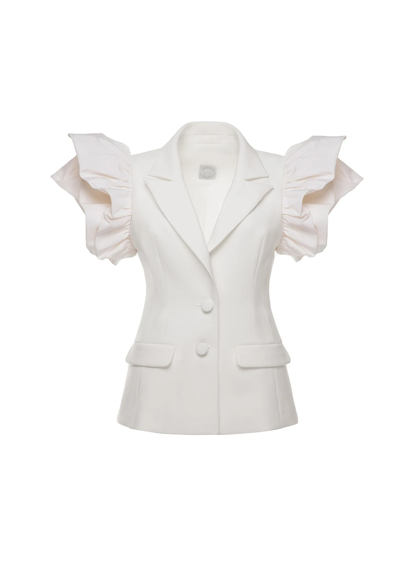 Dries Van Noten Rosita Jacket in White Crepe | | Luxury Shoes Dries Van Noten Rosita Jacket in White Crepe
