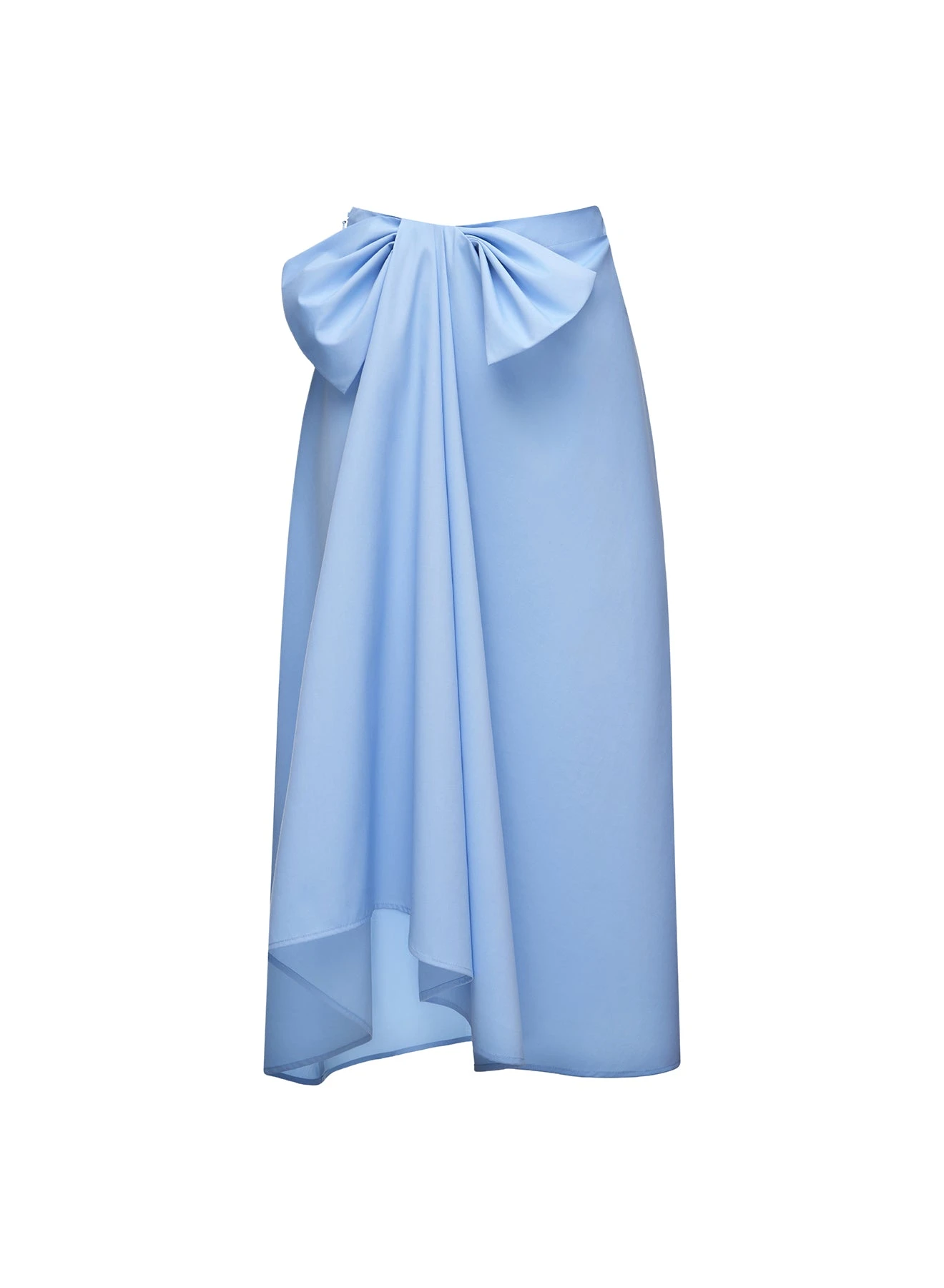 Dries Van Noten Rowena Midi Skirt in Pale Blue Cotton | | Luxury Shoes Dries Van Noten Rowena Midi Skirt in Pale Blue Cotton