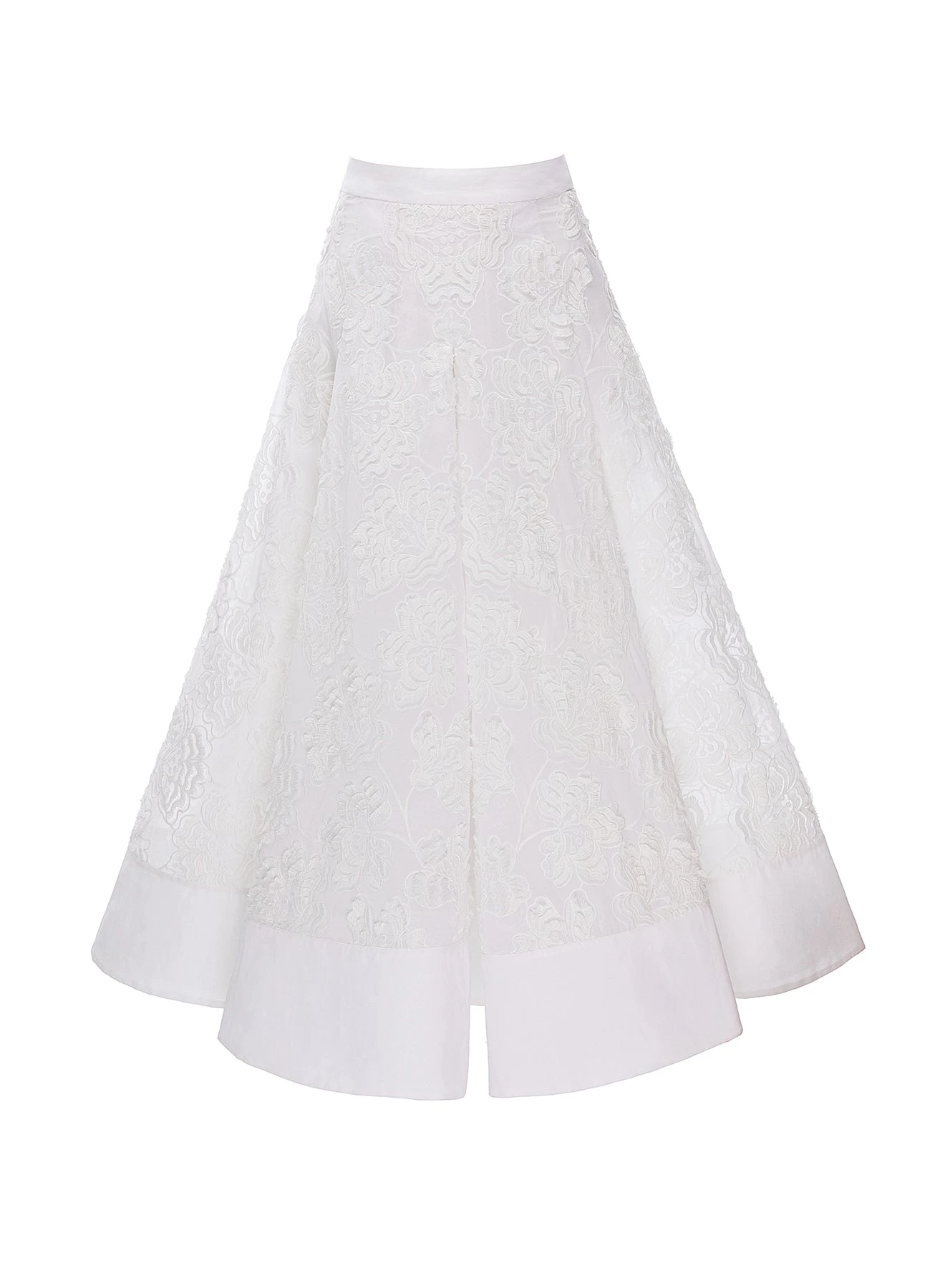 Dries Van Noten Rowena Skirt in White Embroidered Cotton | | Luxury Shoes Dries Van Noten Rowena Skirt in White Embroidered Cotton
