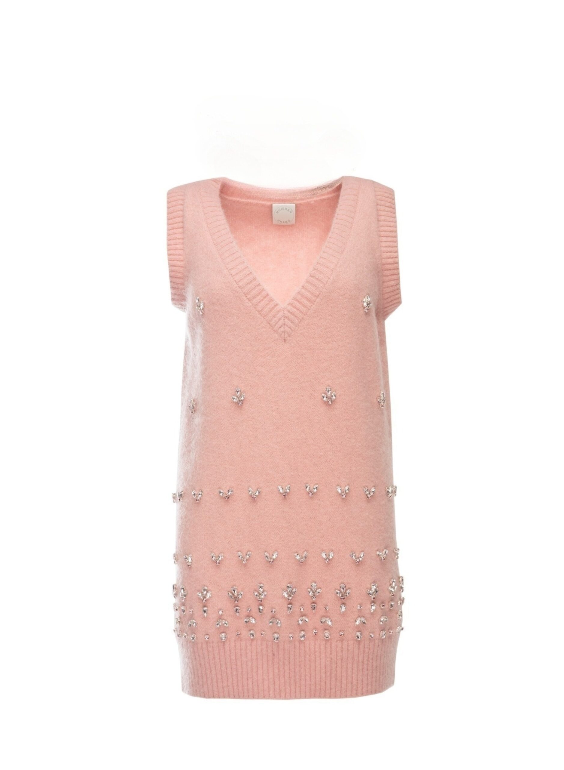 Dries Van Noten Rumer Vest in Ballet Pink Knit | Vests | Luxury Shoes Dries Van Noten Rumer Vest in Ballet Pink Knit