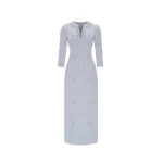 Dries Van Noten Skye Midi Dress in Grey Crepe