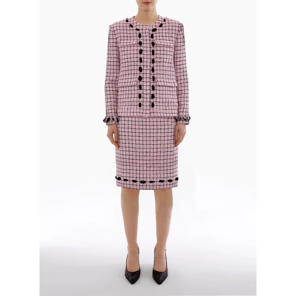 Valerian Skirt in Pink Black Tweed - Image 2