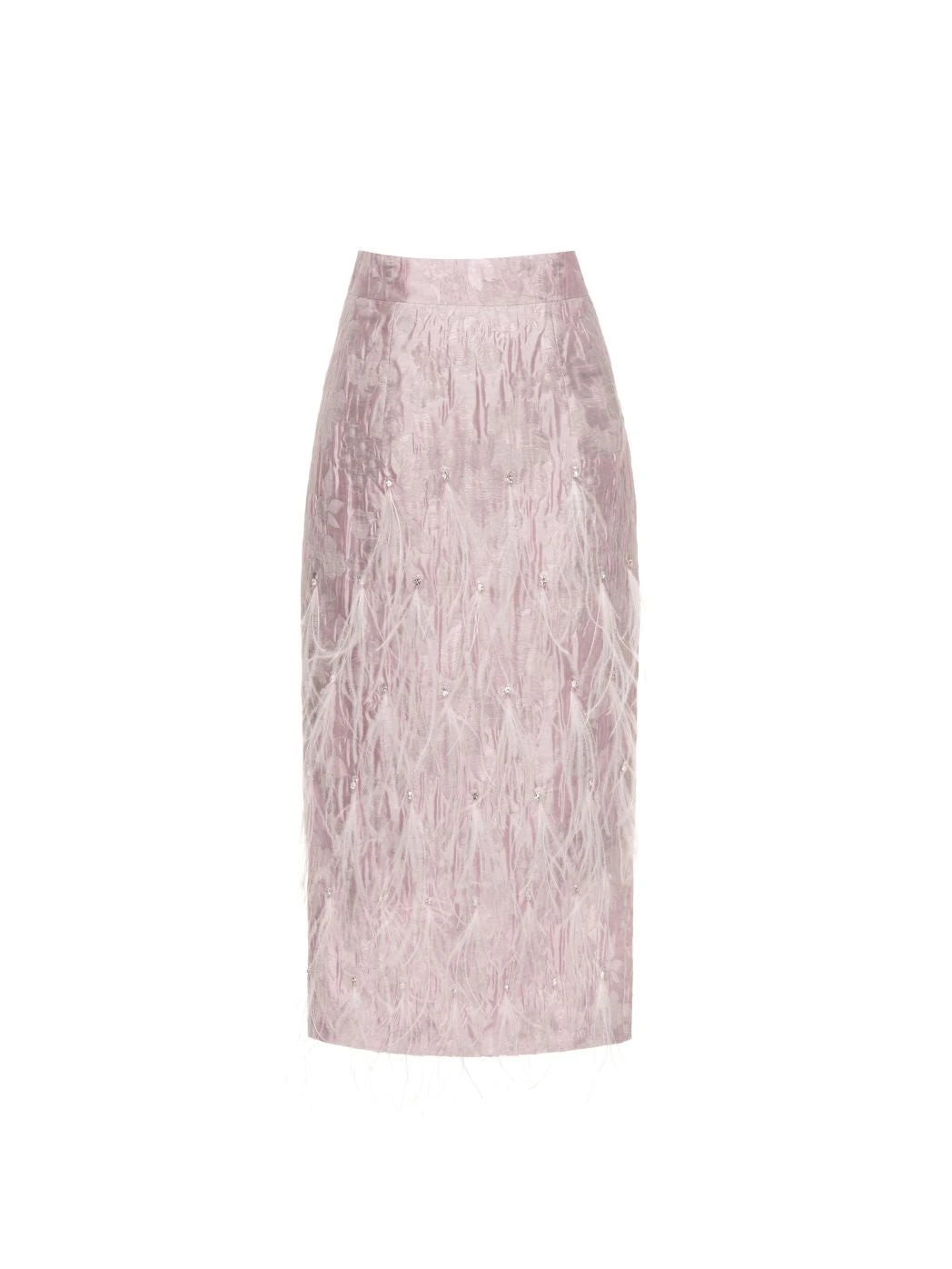 Dries Van Noten Vania Midi Skirt in Pink Cloque | | Luxury Shoes Dries Van Noten Vania Midi Skirt in Pink Cloque
