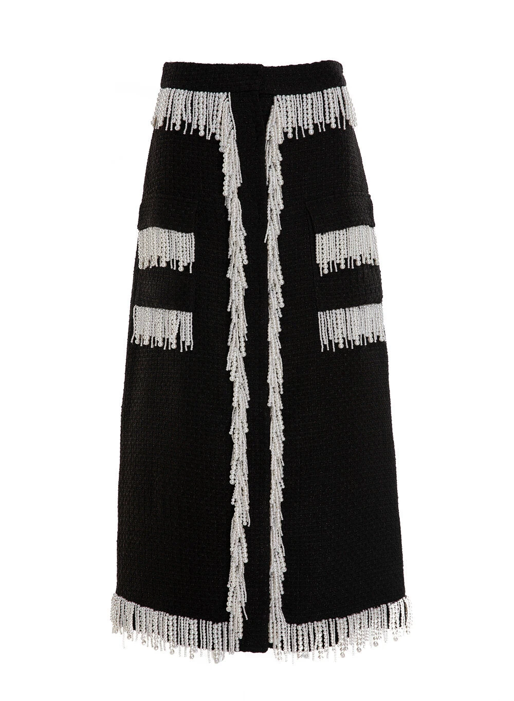 Dries Van Noten Victoria Skirt in Black White Tweed | | Luxury Shoes Dries Van Noten Victoria Skirt in Black White Tweed