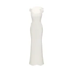 JW PEI 3D Floral Appliqué Satin Dress