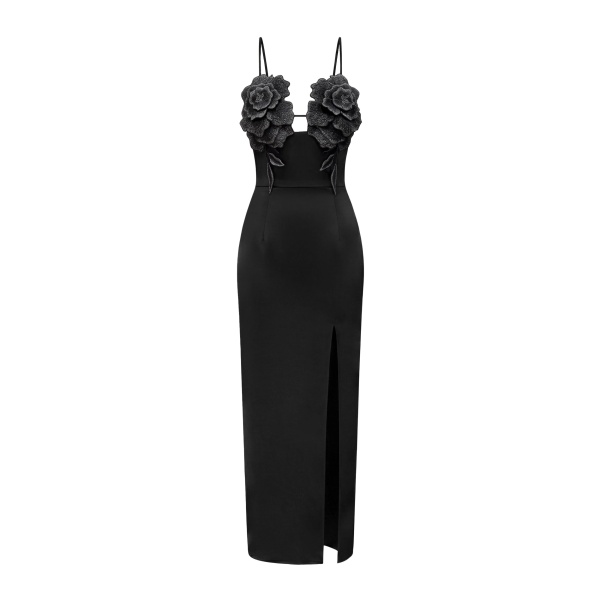 JW PEI 3D Floral Strappy Maxi Dress