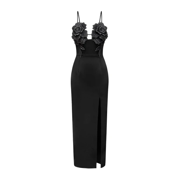 JW PEI 3D Floral Strappy Maxi Dress