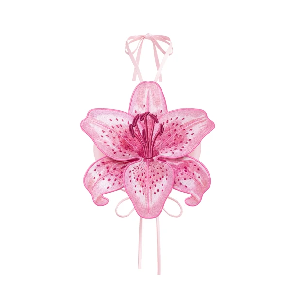 JW PEI 3D Lily Halter Crop Top