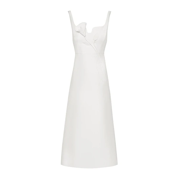 JW PEI 3D Vine-Appliqué Asymmetric Sweetheart Gown
