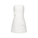 JW PEI 3D Vine Floral Strapless Mini Dress