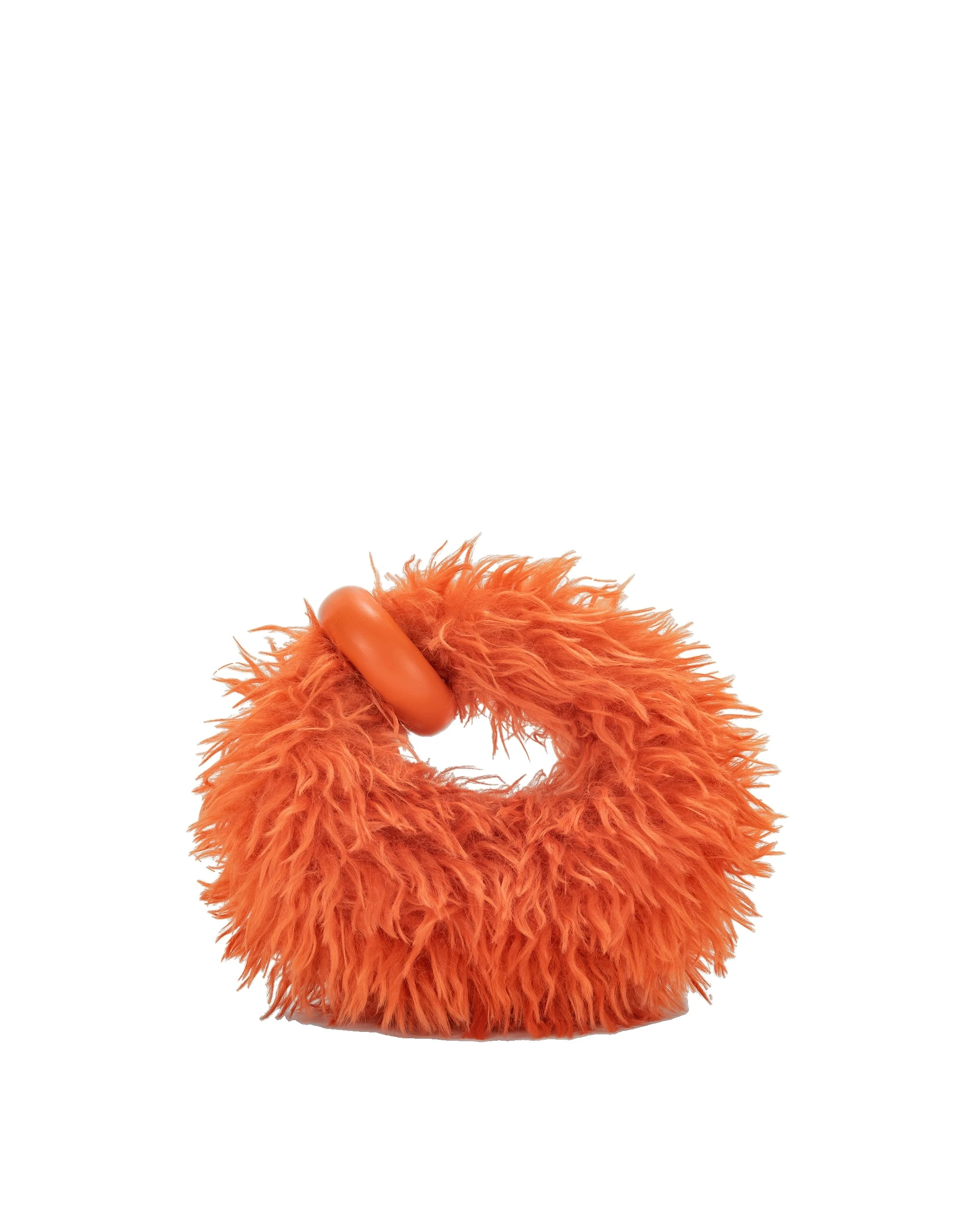 JW PEI Abacus Faux Fur Mini Top Handle Bag in Orange | Mini Bags | Luxury Shoes JW PEI Abacus Faux Fur Mini Top Handle Bag in Orange