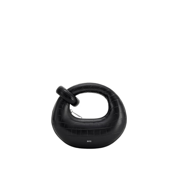 JW PEI Abacus Mini Top Handle Bag in Black Croc