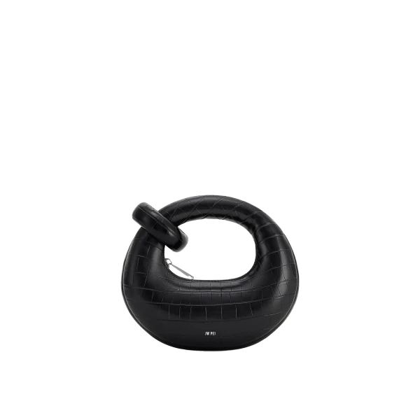 JW PEI Abacus Mini Top Handle Bag in Black Croc