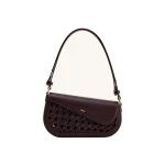 JW PEI Addisyn Cutout Woven Shoulder Bag in Burgundy | Shoulder & Crossbody Bags | Luxury Shoes JW PEI Addisyn Cutout Woven Shoulder Bag in Burgundy