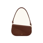JW PEI Addisyn Faux Suede Panel Shoulder Bag in Mocha Brown