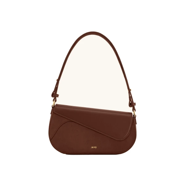 JW PEI Addisyn Faux Suede Panel Shoulder Bag in Mocha Brown