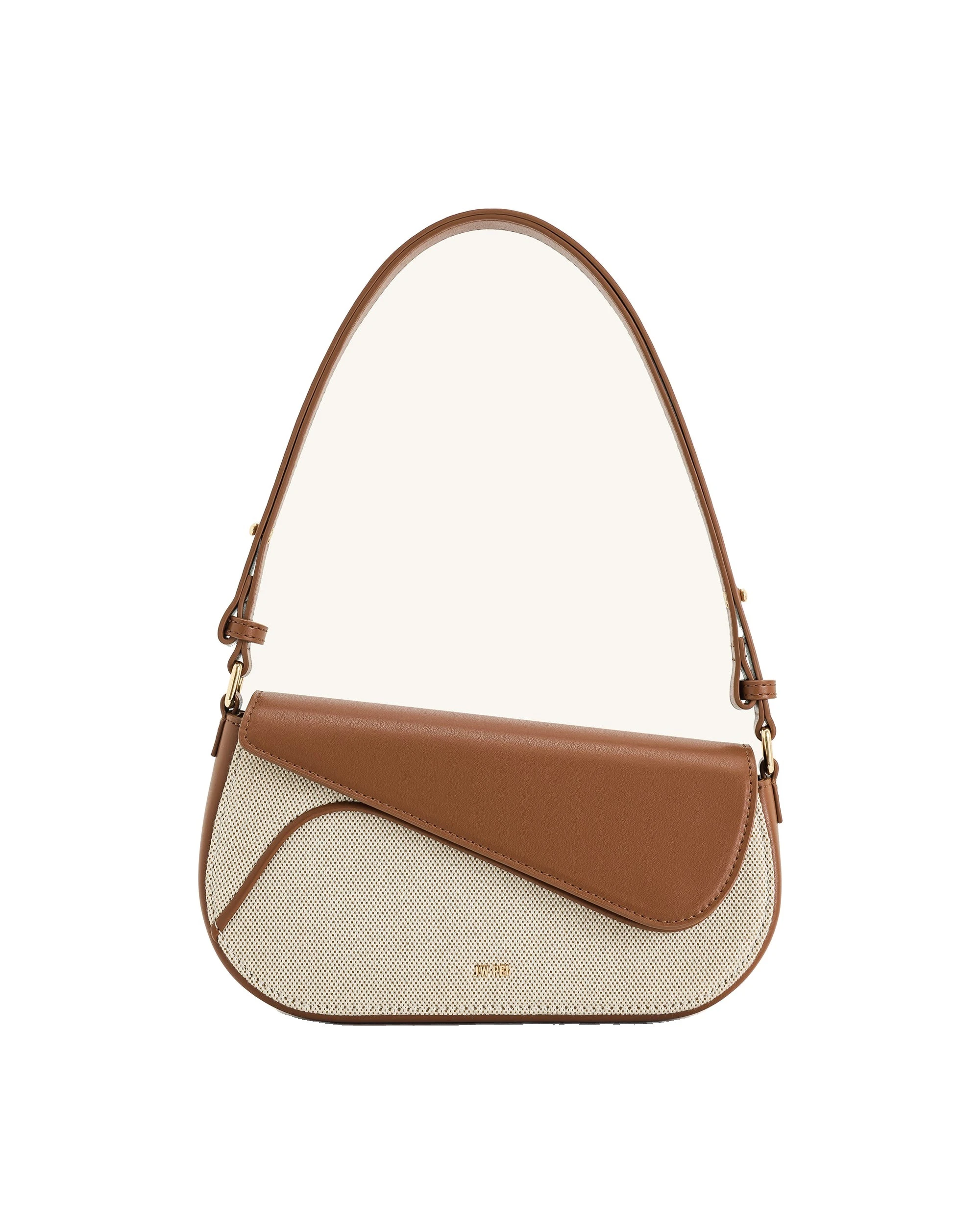 JW PEI Addisyn Shoulder Bag in Brown Canvas | Shoulder & Crossbody Bags | Luxury Shoes JW PEI Addisyn Shoulder Bag in Brown Canvas