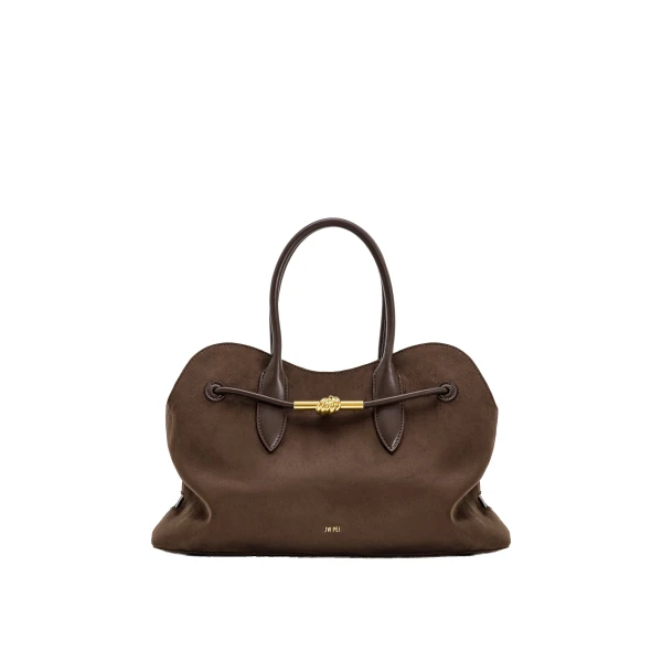 JW PEI Adele Metal Rope Knot Tote Bag in Mocha Brown