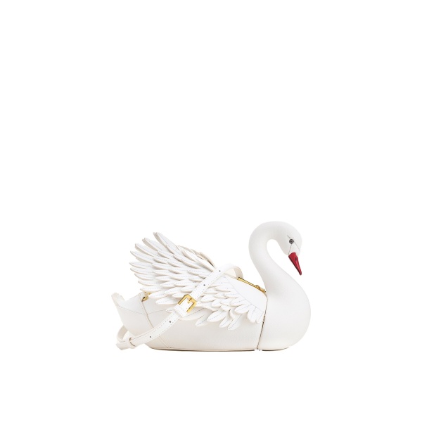 JW PEI Alani Swan Shaped Crossbody Bag in White