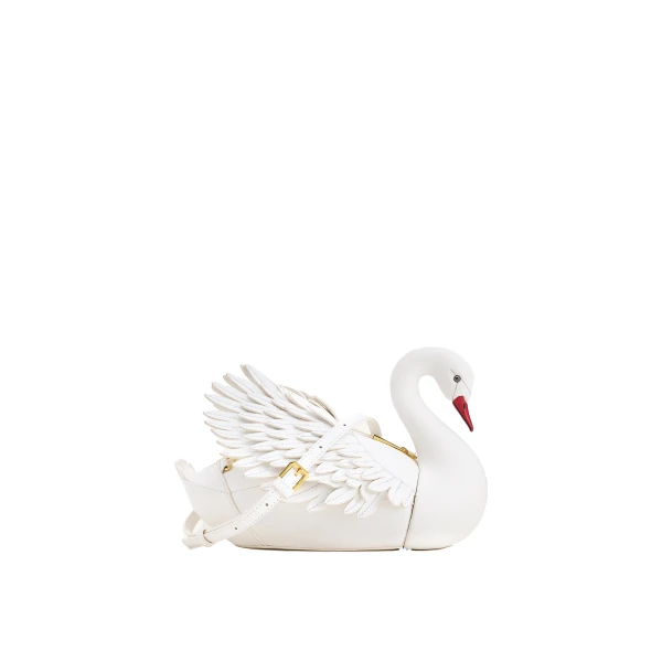 JW PEI Alani Swan Shaped Crossbody Bag in White