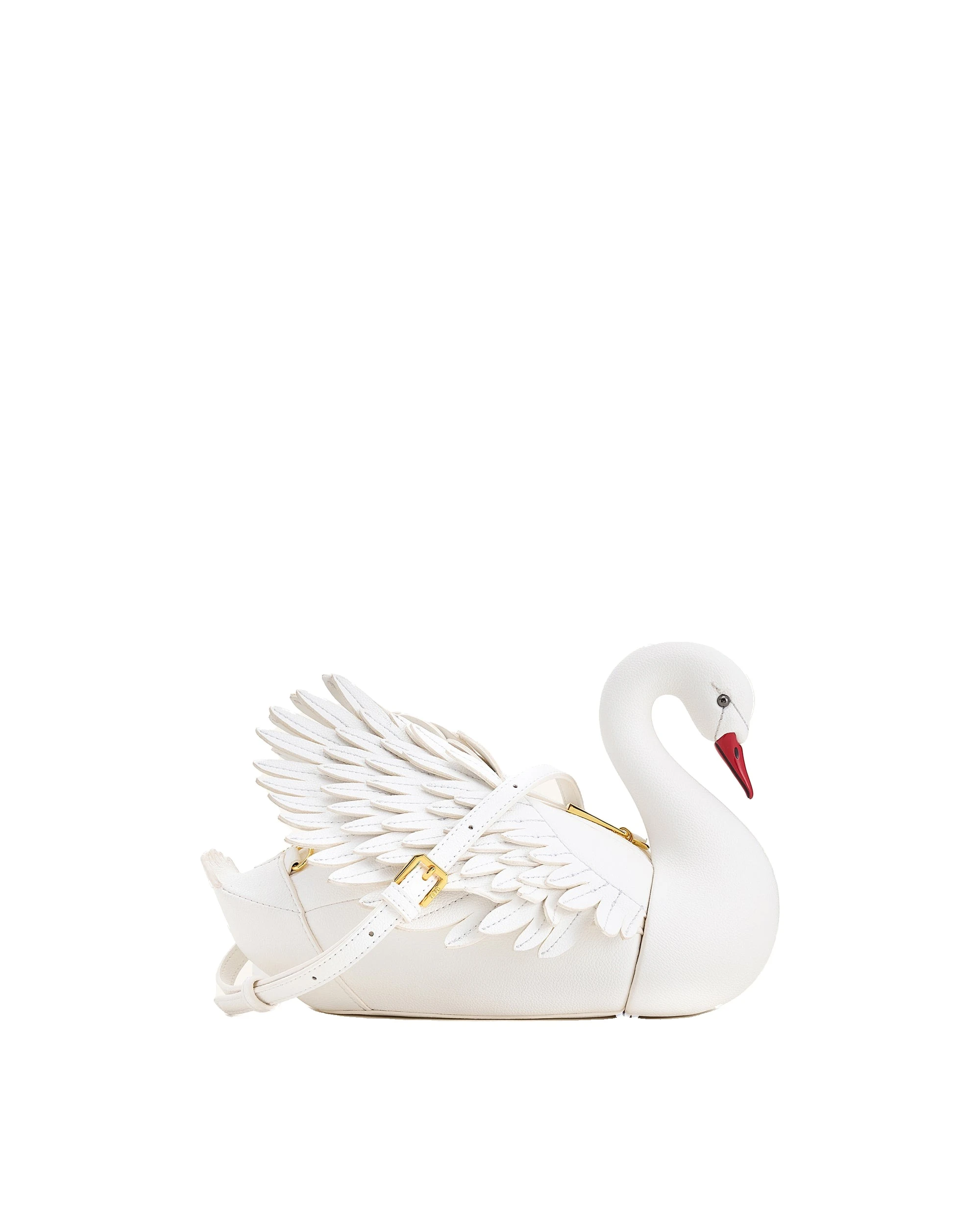 JW PEI Alani Swan Shaped Crossbody Bag in White | Shoulder & Crossbody Bags | Luxury Shoes JW PEI Alani Swan Shaped Crossbody Bag in White