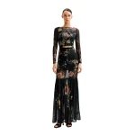 JW PEI Alicia Printed Mesh Dress