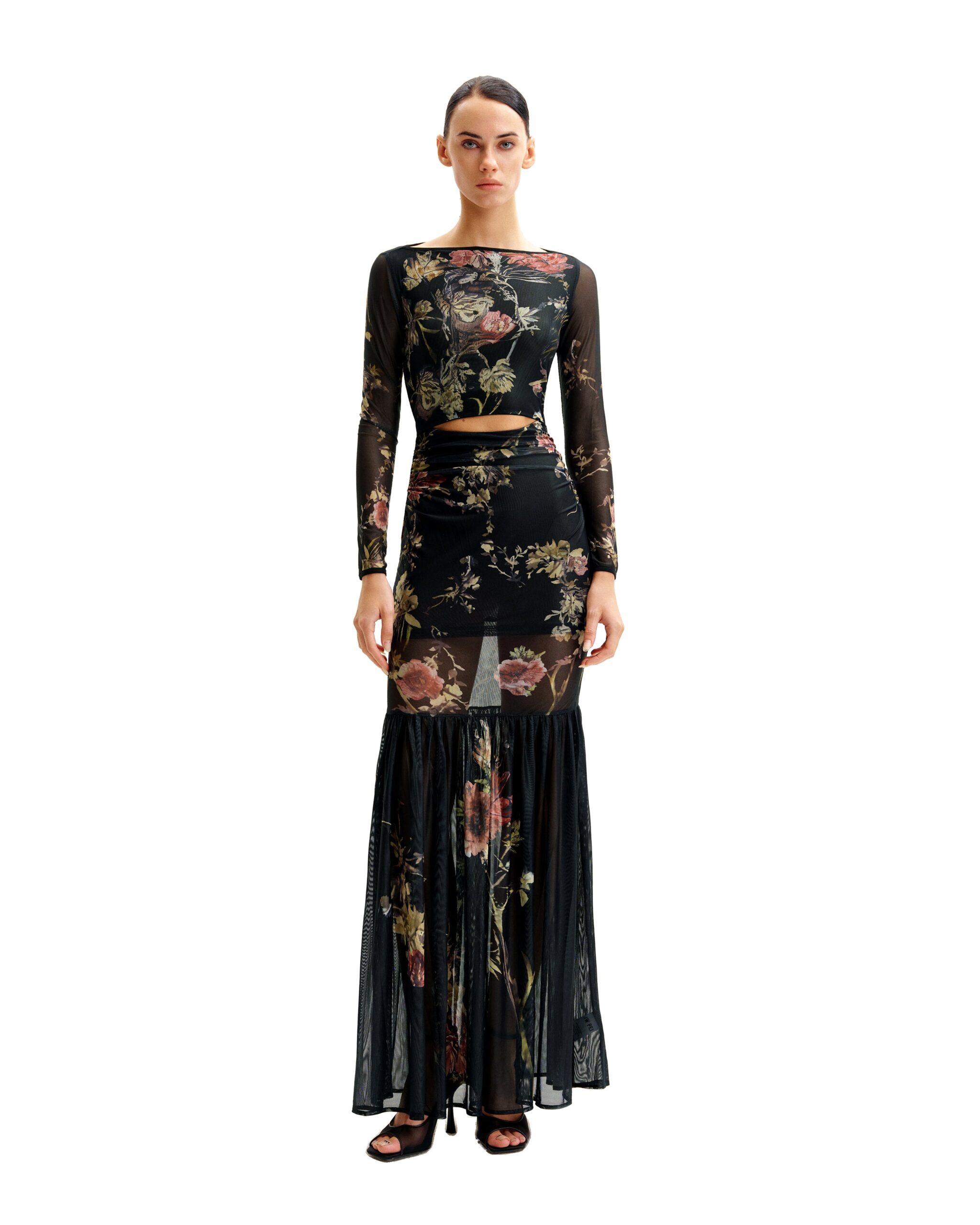 JW PEI dress | Los Angeles Vegan Fashion Dresses | Luxury Shoes JW PEI Alicia Printed Mesh Dress