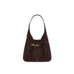 JW PEI Alina Faux Suede Hobo Bag in Chocolate Brown