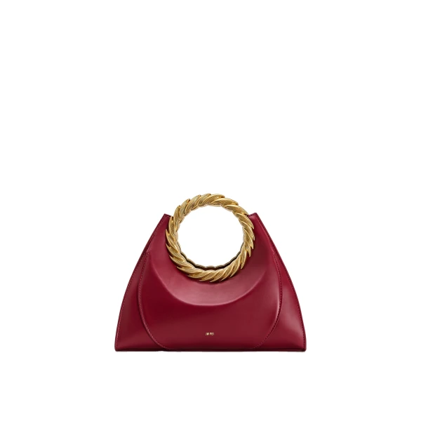 JW PEI Amiya Leaf Handle Sculpture Bag in Wine Red