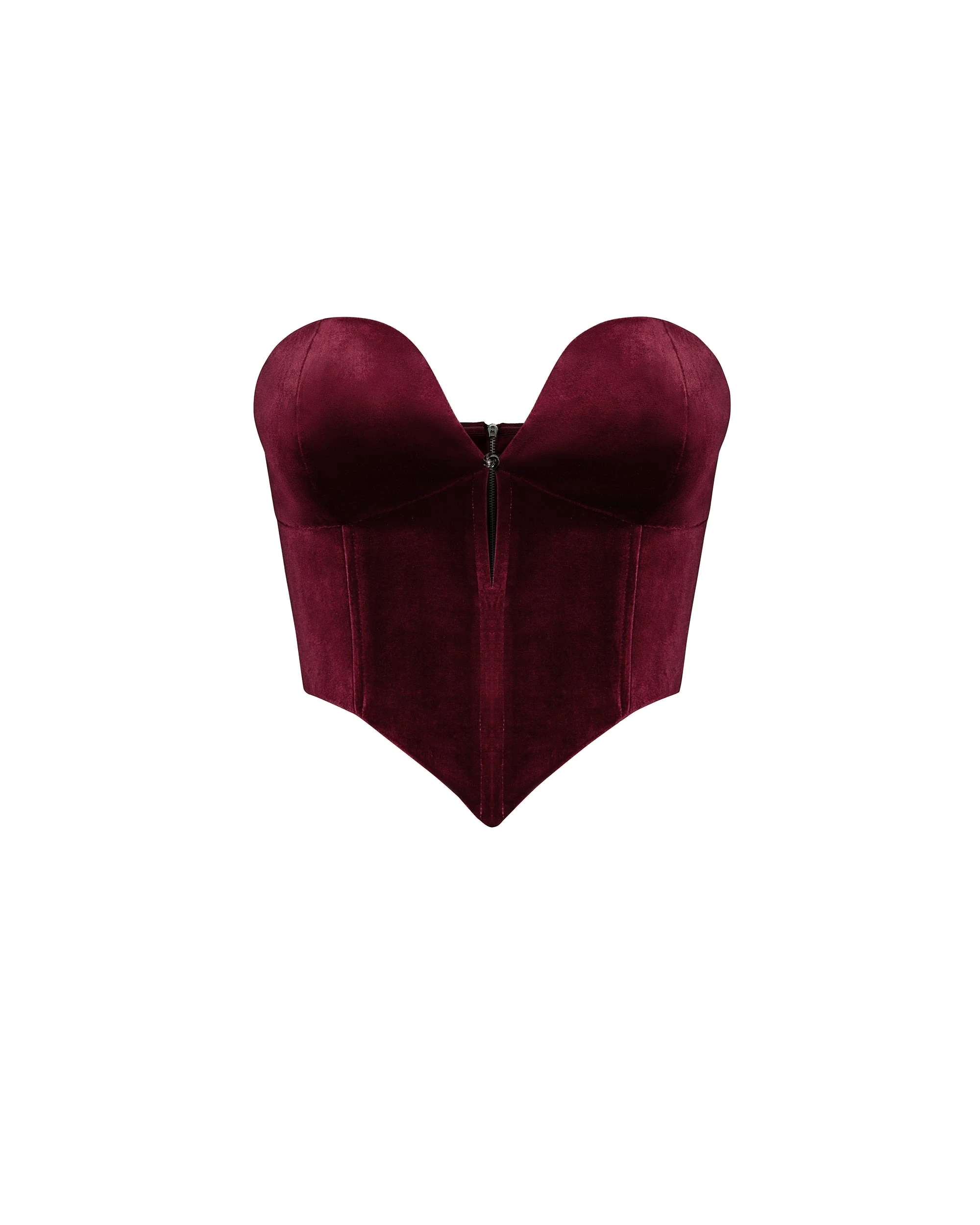 JW PEI corset top | Los Angeles Vegan Fashion Tops | Luxury Shoes JW PEI Anna Low-cut Velvet Corset Top
