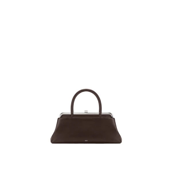 JW PEI Anouk Frame Top Handle Bag in Dark Brown