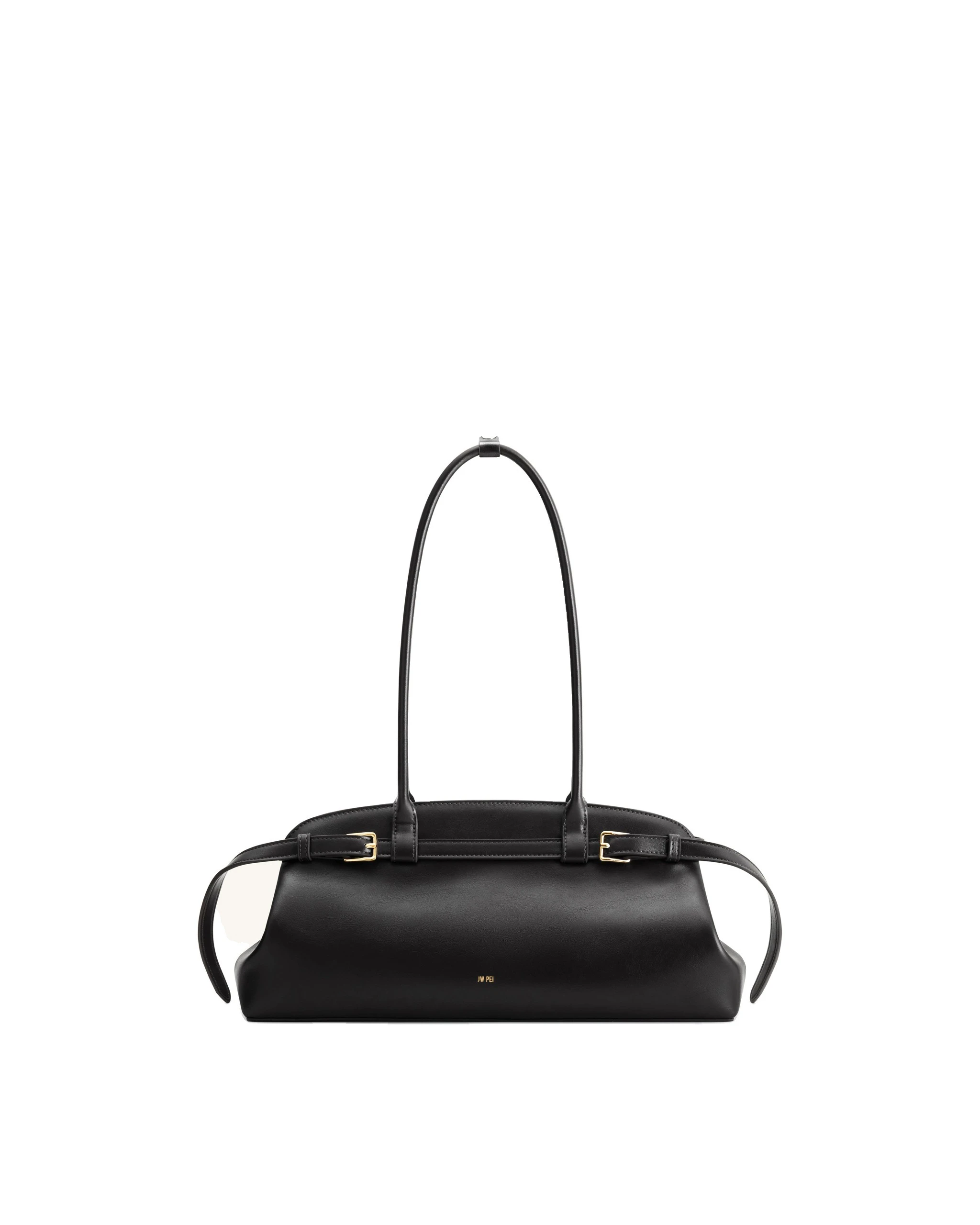 JW PEI Arden Belt Detail East-West Shoulder Bag in Black | Shoulder & Crossbody Bags | Luxury Shoes JW PEI Arden Belt Detail East-West Shoulder Bag in Black