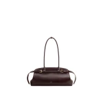 JW PEI Arden Belt Detail East-West Shoulder Bag in Dark Brown