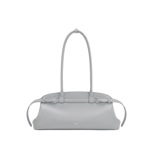 JW PEI Arden Belt Detail East-West Shoulder Bag in Light Grey