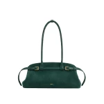JW PEI Arden Faux Suede Belt Detail East-West Shoulder Bag in Dark Green