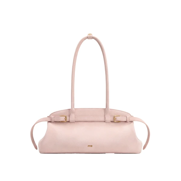 JW PEI Arden Faux Suede Belt Detail East-West Shoulder Bag in Pink