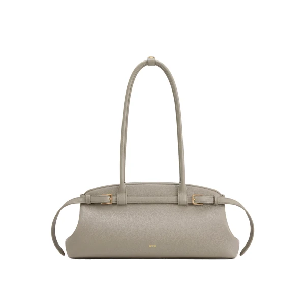 JW PEI Arden Pebbled Belt Detail East-West Shoulder Bag in Taupe