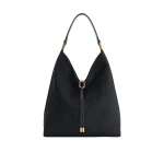 JW PEI Aria Faux Suede Shoulder Bag in Black | Shoulder & Crossbody Bags | Luxury Shoes JW PEI Aria Faux Suede Shoulder Bag in Black