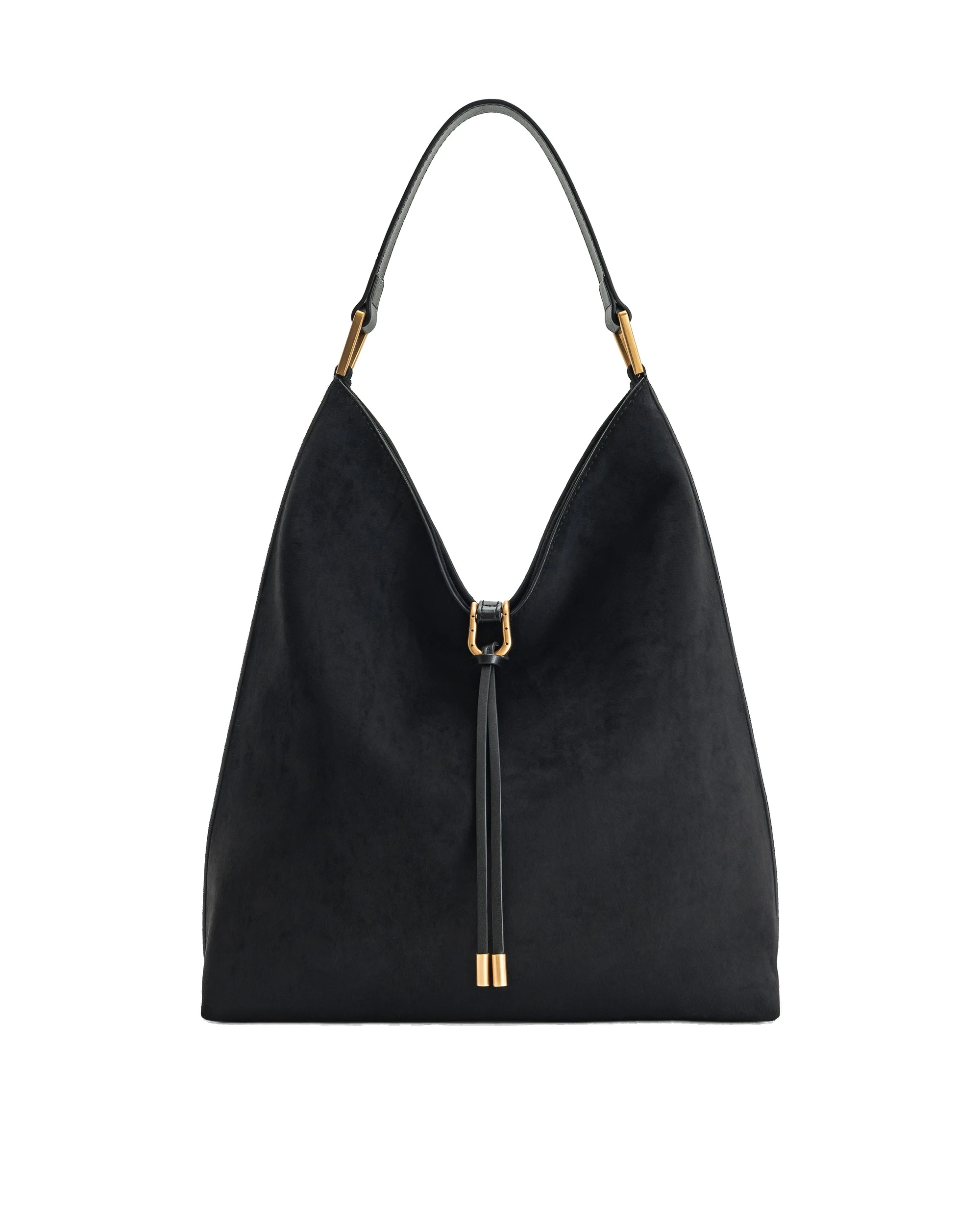 JW PEI Aria Faux Suede Shoulder Bag in Black | Shoulder & Crossbody Bags | Luxury Shoes JW PEI Aria Faux Suede Shoulder Bag in Black