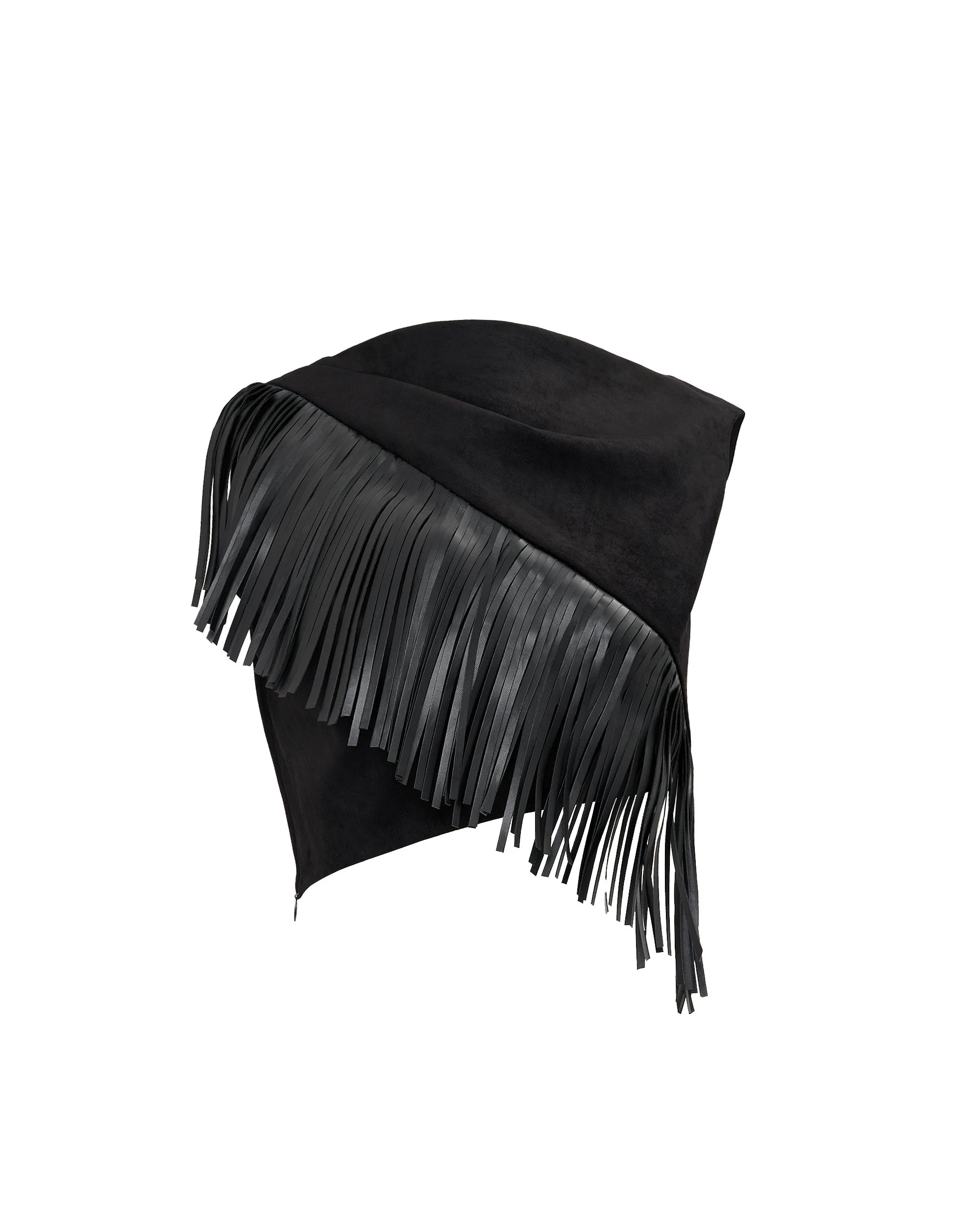 JW PEI top | Los Angeles Vegan Fashion Tops | Luxury Shoes JW PEI Ariana Asymmetric Fringe Sueded Top