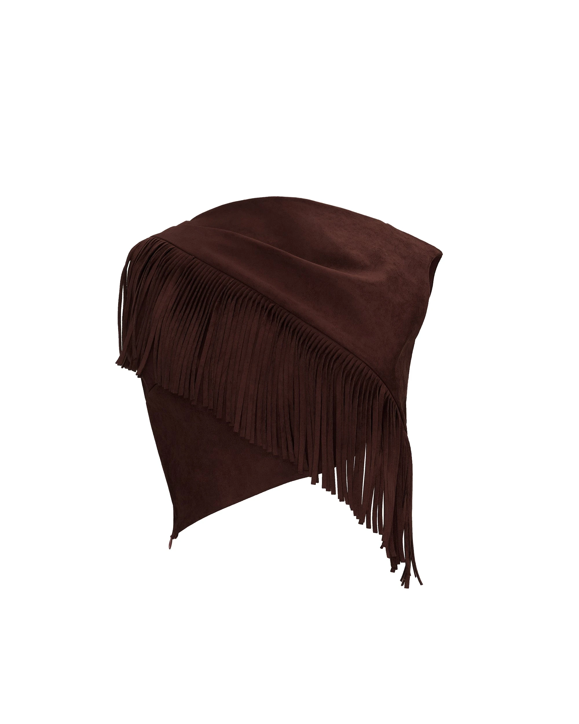 JW PEI top | Los Angeles Vegan Fashion Tops | Luxury Shoes JW PEI Ariana Asymmetric Fringe Sueded Top