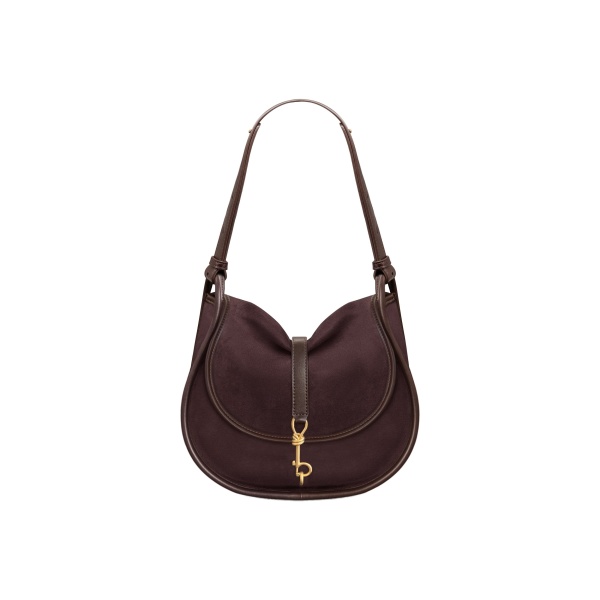 JW PEI Arla Small Faux Suede Hobo Bag in Chocolate